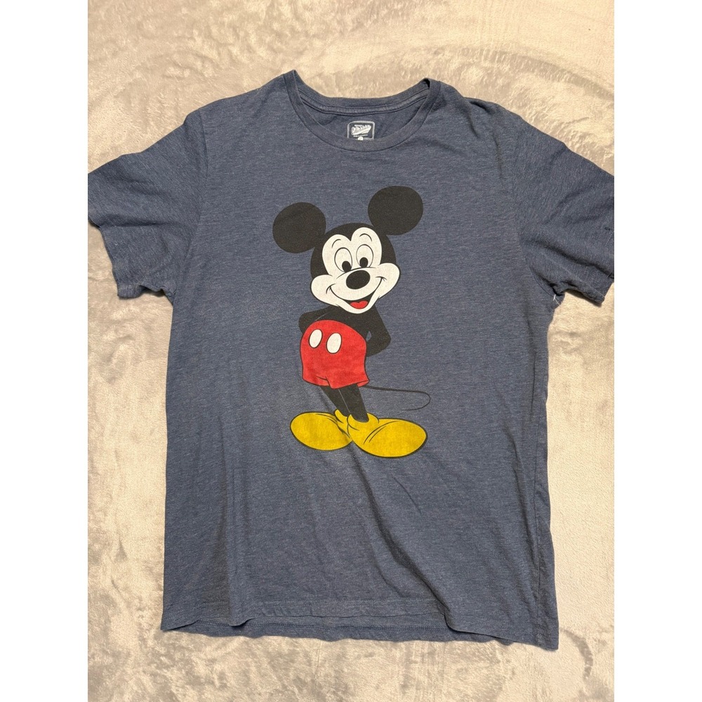 Old Navy T-Shirt Mens Large Blue Disney Mickey Mouse Graphic Short Sleeve Tee